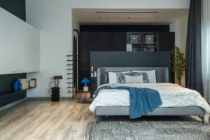 modern-bedroom-interiors-shree-siddhi-80x60-luxury-house-in-shimoga-6000sft-4BHK-home-terrace-garden-landscaped-pockets